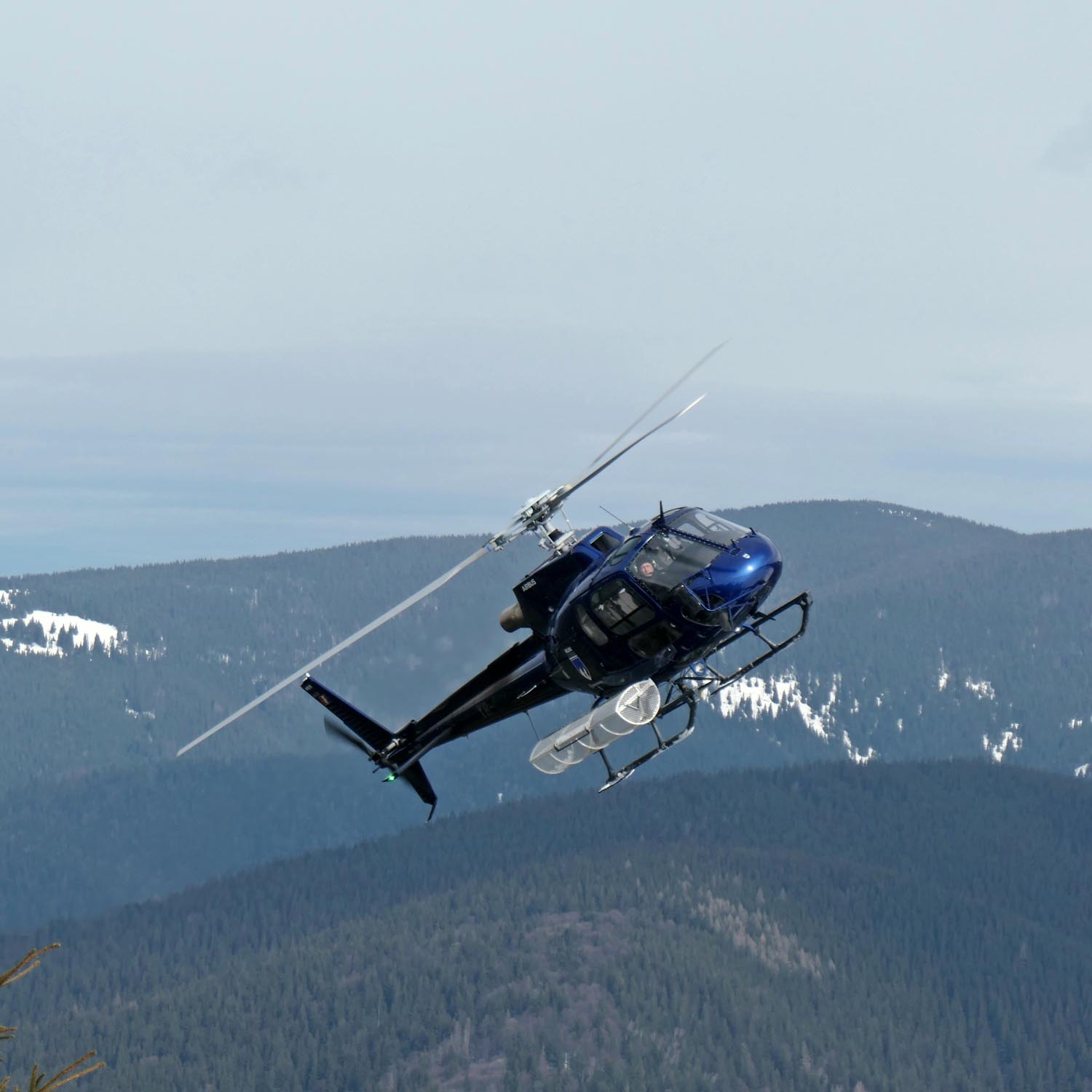 Wenn der Chef Romeo selber fliegt gehts ab. Heliskiing in den Karparten in Muntale Mic