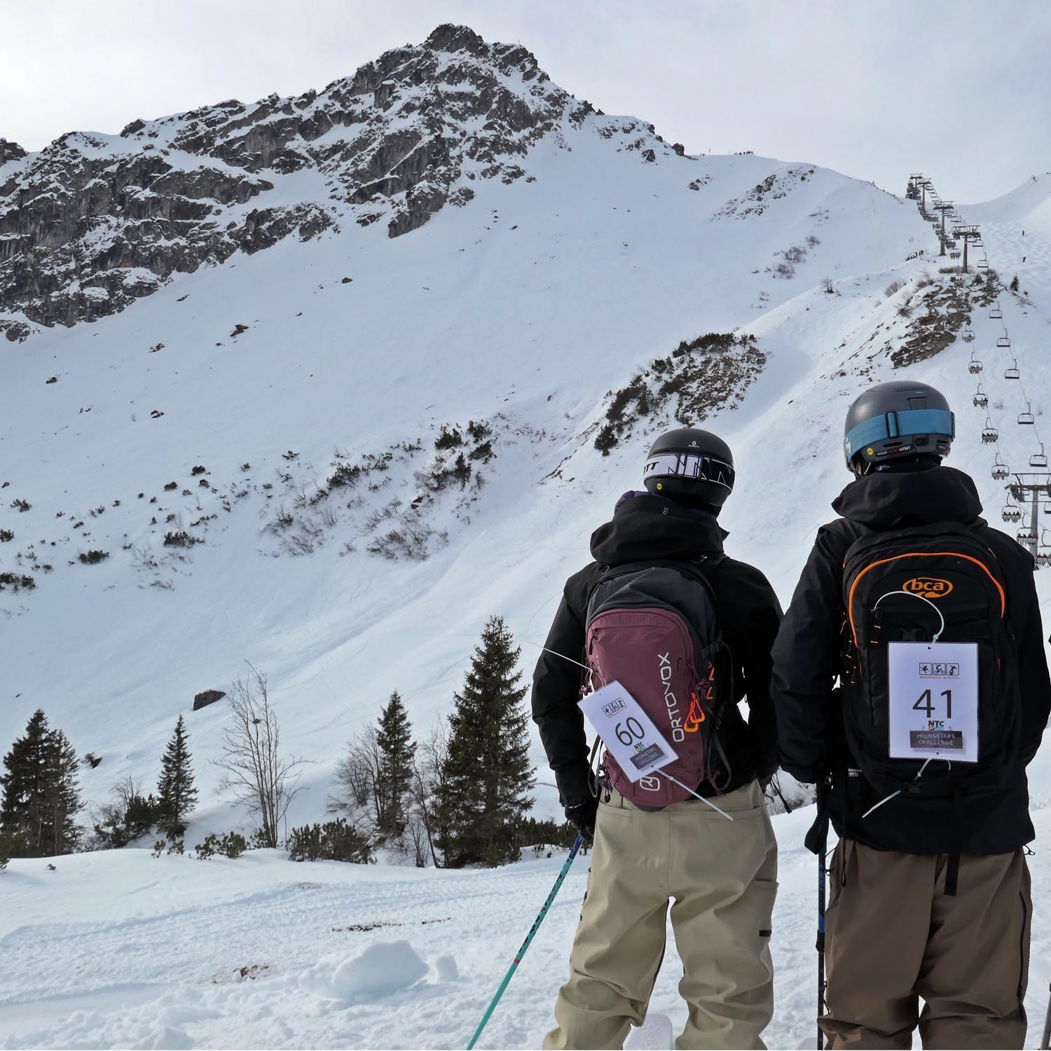Face Inspection from the Judges Point FWT-Junior Freeride Contest am Fellhorn, Oberstdorf